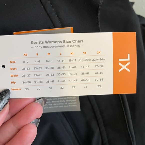 Kerrits Women XL Black Cascade Waterproof Pants Pockets Full Leg Zip Equestrian - Picture 9 of 10